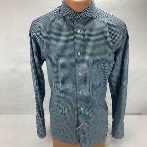 Eton of Sweden Slim L/S Plaid 15.5 Medium EUC